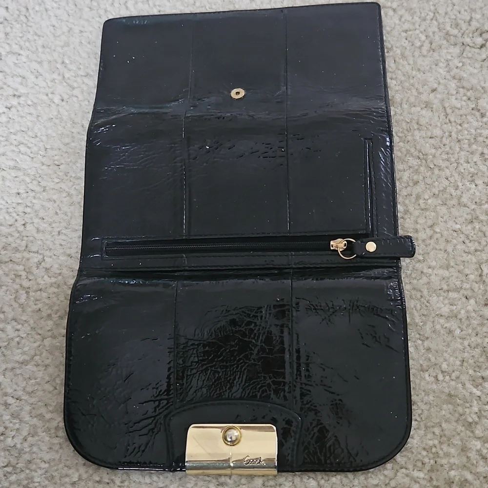 ☀️HP☀️Vintage Coach Patent Leather Checkbook Wallet - Picture 5 of 11